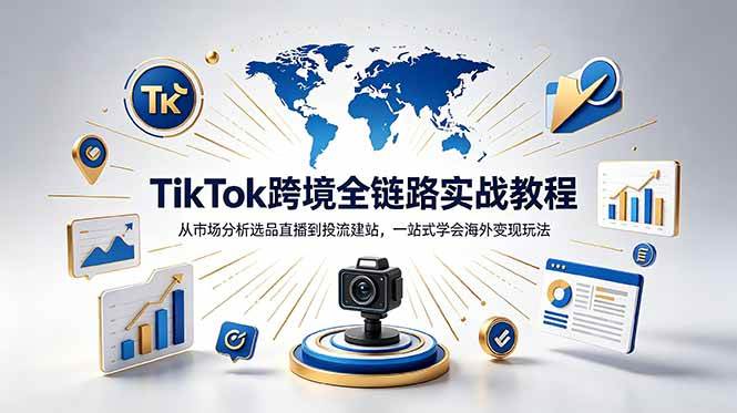 （18805期）TikTok+独立站跨境基础全套教程，拆解平台盈利逻辑，新手从零跑通变现全流程-优优云网创