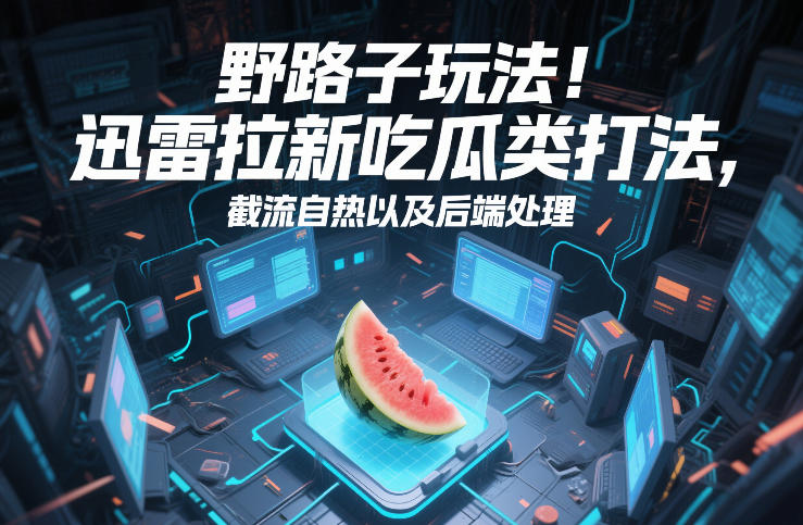 野路子玩法!迅雷拉新吃瓜类打法,截流自热以及后端处理-优优云网创
