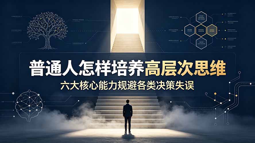 付费文章：普通人怎样培养高层次思维，六大核心能力规避各类决策失误-优优云网创