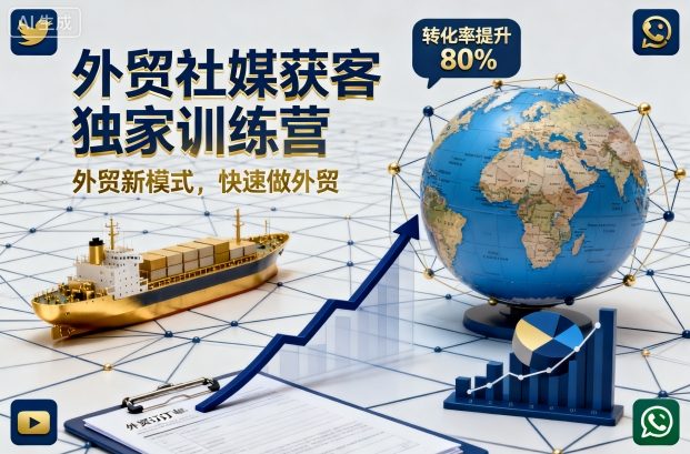 外贸社媒获客独家训练营,外贸新模式,快速做外贸(更新26年07月27日)-优优云网创