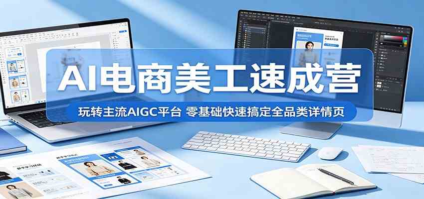 AI电商美工速成营:玩转主流AIGC平台,零基础快速搞定全品类详情页-优优云网创
