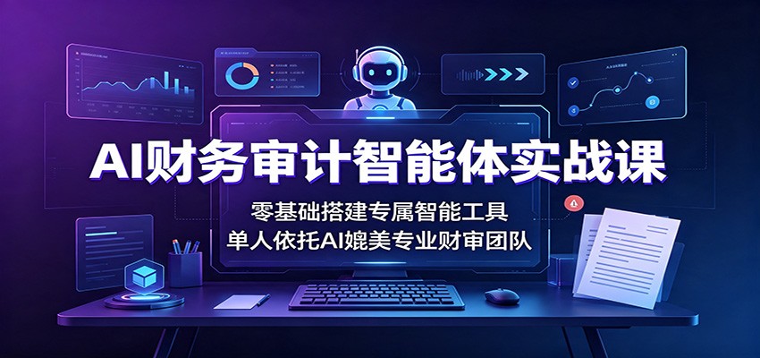 AI财务审计智能体实战课：零基础搭建专属智能工具，单人依托AI媲美专业财审团队-优优云网创