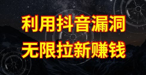 利用抖音链接漏洞,无限拉新赚钱【漏洞原理+操作流程】【揭秘】-优优云网创