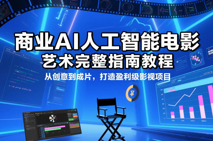 商业AI人工智能电影制作的艺术完整指南教程,从创意到成片,打造盈利级影视项目-优优云网创