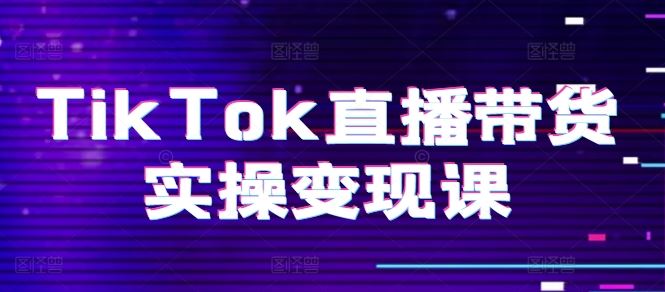 TikTok直播带货实操变现课：系统起号、科学复盘、变现链路、直播配置、小店操作流程、团队搭建等。-优优云网创