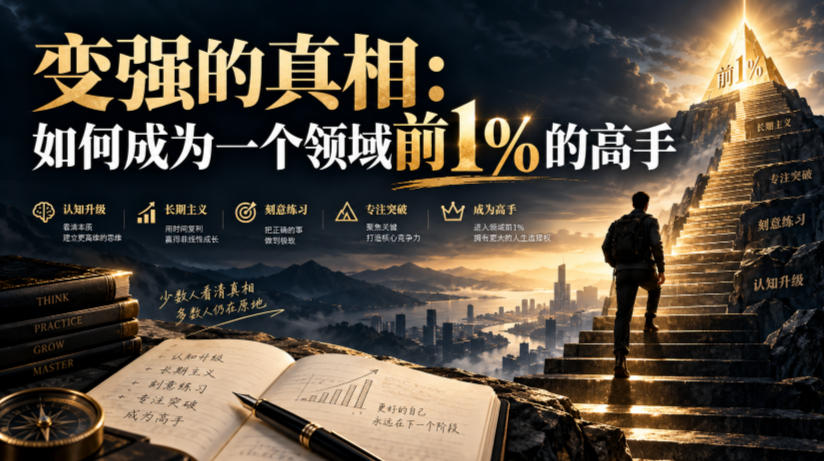 付费文章:变强的真相:如何成为一个领域前1%的高手-优优云网创-中创网