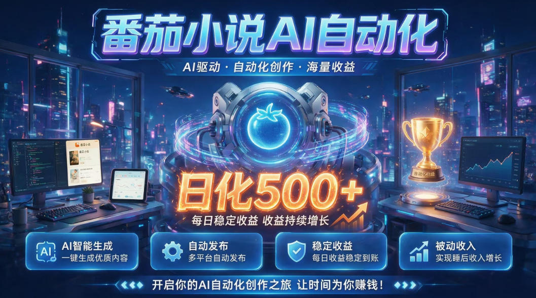 小白可做番茄AI,居家轻创业,每日稳赚500➕,普通人低门槛轻松线上增收【揭秘】-优优云网创