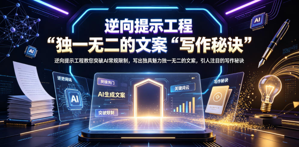 逆向提示工程教您突破AI常规限制,写出独具魅力独一无二的文案,引人注目的写作秘诀【原创双语字幕】-优优云网创