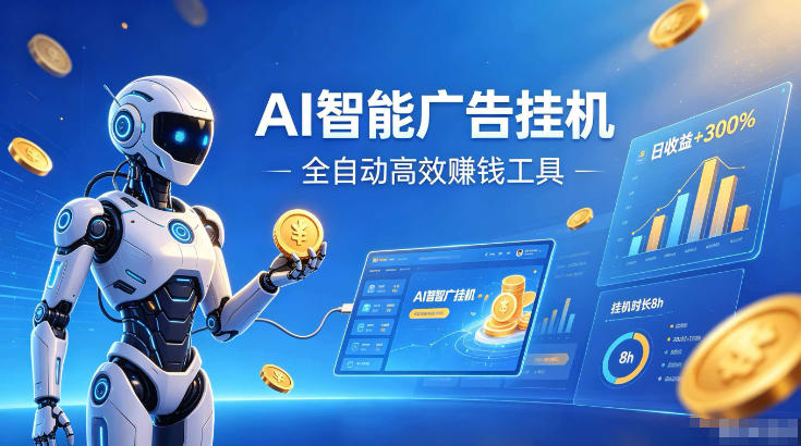AI智能广告挂G,在家自动賺收益,全程无需人工操作、不用直播、不用拉人【揭秘】-优优云网创