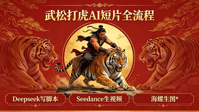 武松打虎AI短片全流程:Deepseek写脚本+Seedance生视频+海螺生图-优优云网创