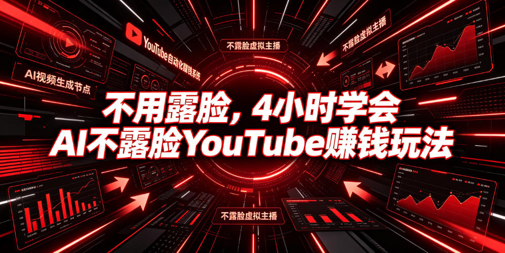 不用露脸,4小时学会AI不露脸YouTube賺钱玩法【原创双语字幕】-优优云网创