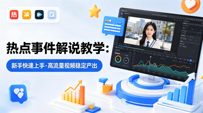 某大V的热点事件解说教学,新手也能快速上手,稳定产出高流量解说视频-优优云网创