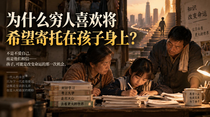 某社群精品文章:为什么穷人喜欢将希望寄托在孩子身上?-优优云网创-中创网