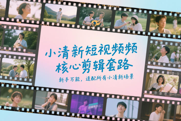 小清新短视频核心剪辑套路,新手万能,适配所有小清新场景-优优云网创
