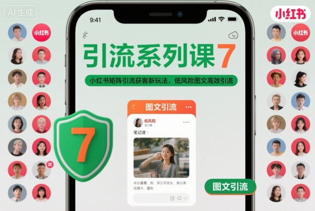 引流系列课7,小红书矩阵引流获客新玩法,低风险图文高效引流-优优云网创