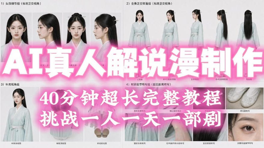 2026年AI真人解说漫剧自动批量化制作教程，40分钟超长完整，自动批量化制作，挑战一人一天一部剧！-优优云网创
