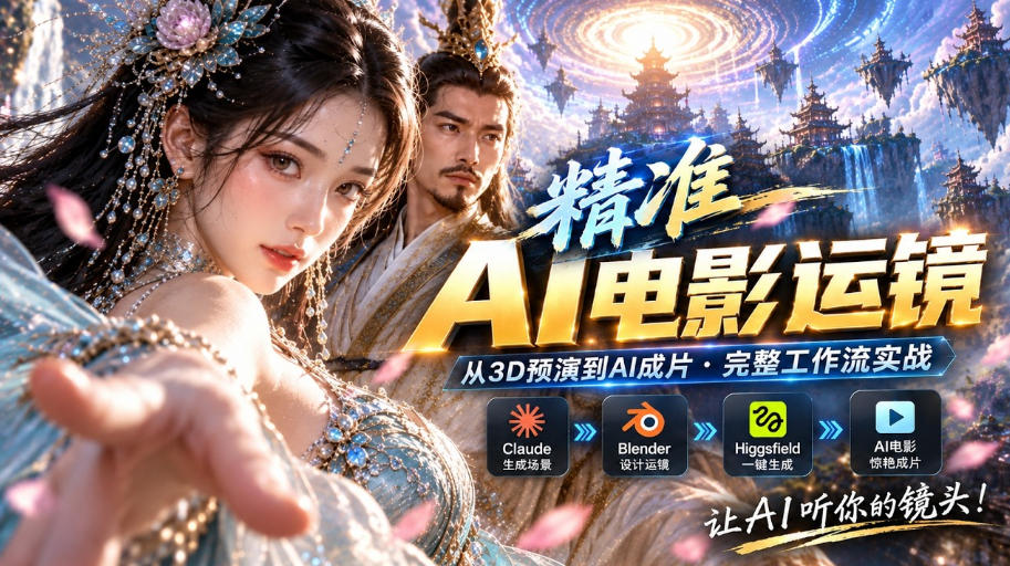 AI视频终于能精准运镜了!Claude+Blender+Higgsfield免费插件实测-优优云网创-中创网