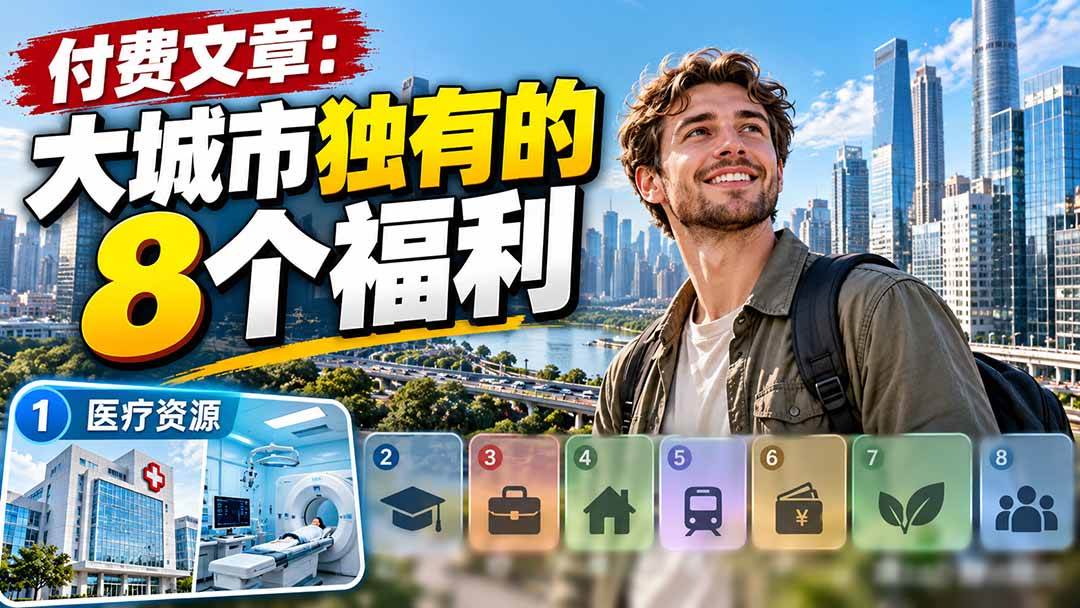 (20848期)付费文章:大城市独有的8个福利-优优云网创-中创网