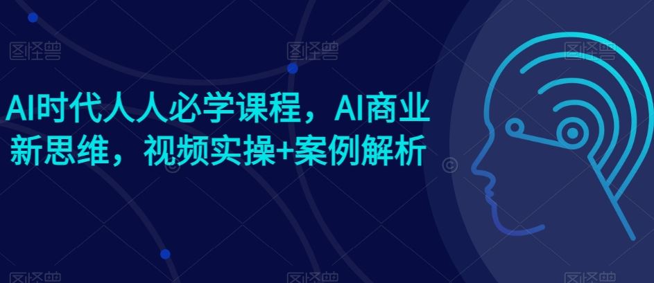 AI时代人人必学课程,AI商业新思维,视频实操+案例解析【赠AI商业爆款案例】-优优云网创