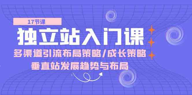 独立站入门课:多渠道引流布局策略/成长策略/垂直站发展趋势与布局-优优云网创