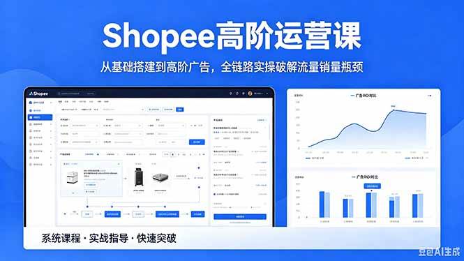 (18499期)Shopee高阶运营课-2026年5月更新,从基础搭建到高阶广告,全链路实操破解流量销量瓶颈-优优云网创