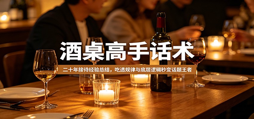 酒桌高手话术:二十年接待经验总结,吃透规律与底层逻辑秒变话题王者-优优云网创