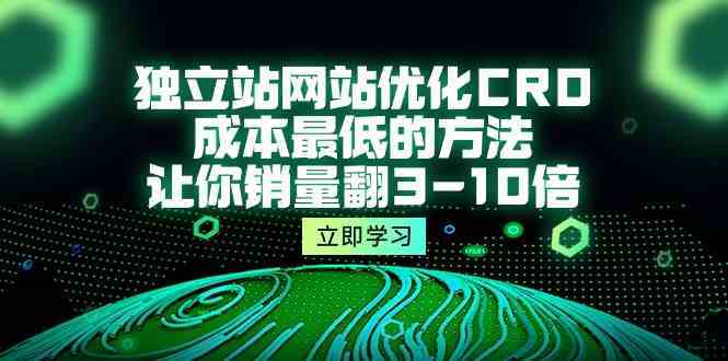 独立站网站优化CRO,成本最低的方法,让你销量翻3-10倍(5节课)-优优云网创