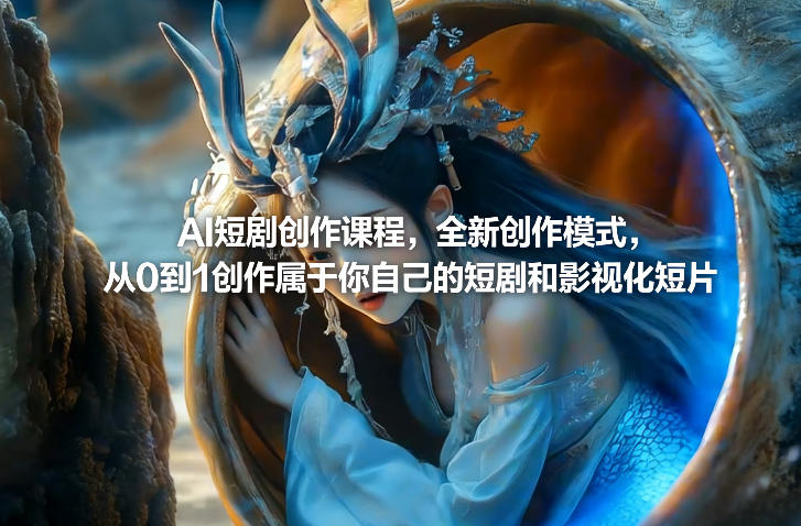 AI短剧创作课程,全新创作模式,从0到1创作属于你自己的短剧和影视化短片-优优云网创