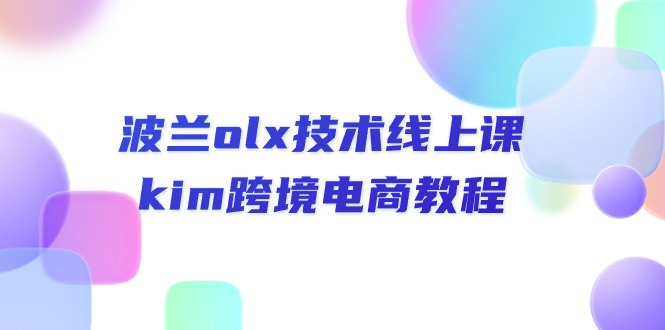 (10967期)波兰olx 技术线上课,kim跨境电商教程-优优云网创