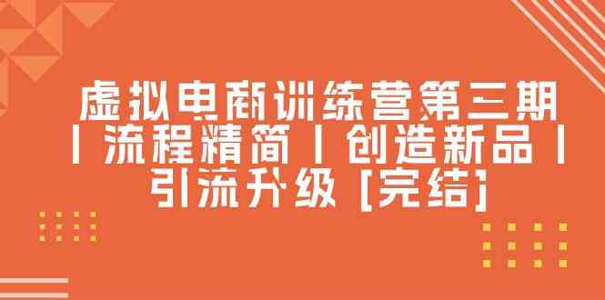虚拟电商训练营第三期丨流程精简丨创造新品丨引流升级 [完结]-优优云网创