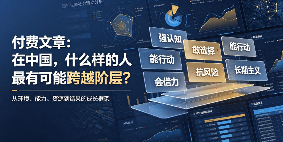 付费文章：在中国，什么样的人最有可能跨越阶层？-优优云网创