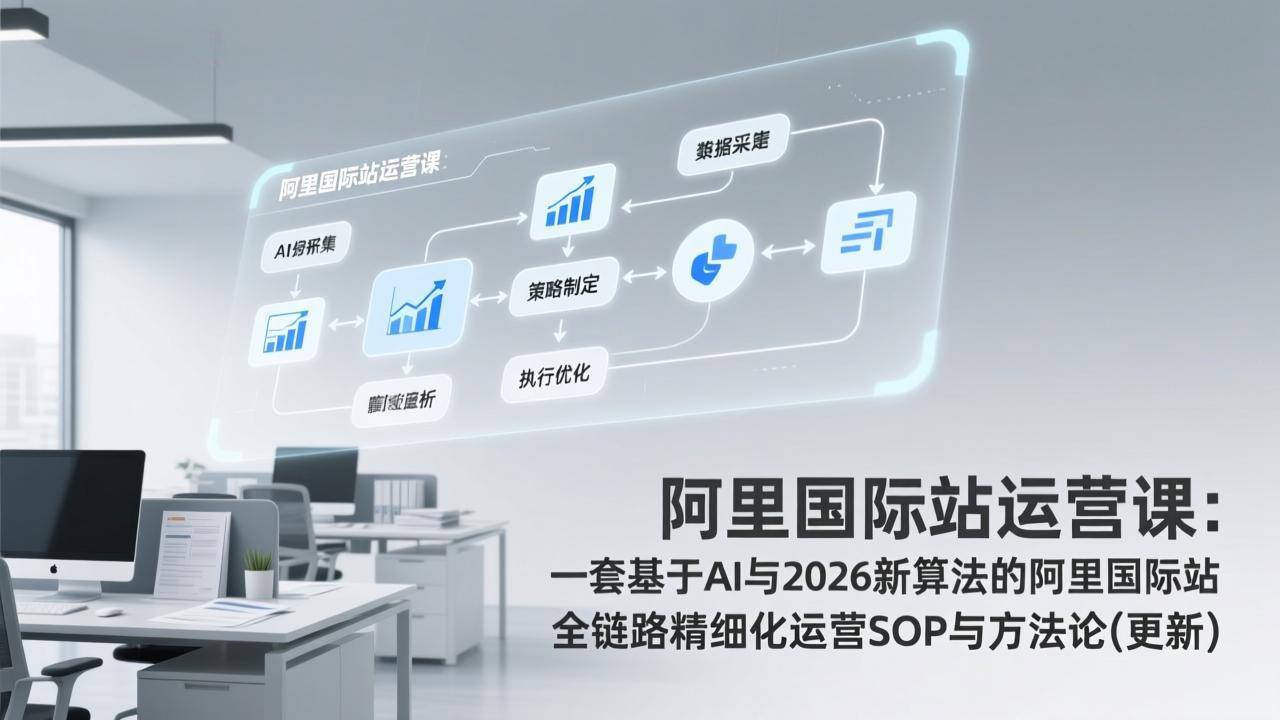 阿里国际站运营课:一套基于AI与2026新算法的阿里国际站全链路精细化运营SOP与方法论(更新-优优云网创