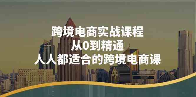 跨境电商实战课程:从0到精通,人人都适合的跨境电商课(14节课)-优优云网创