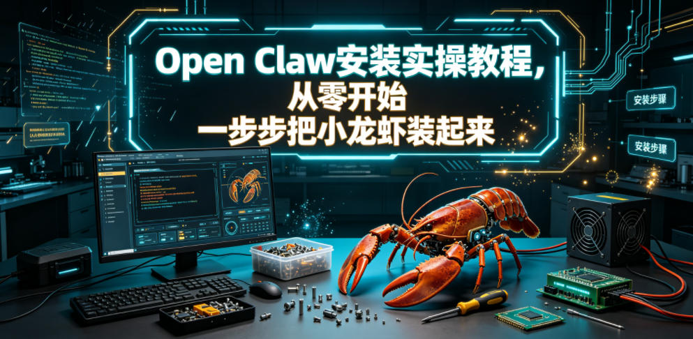 Open Claw安装实操教程,从零开始一步步一步步把小龙虾装起来-优优云网创