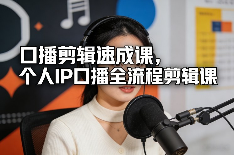 口播剪辑速成课,个人IP口播全流程剪辑课-优优云网创