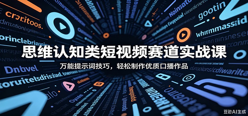 思维认知类短视频赛道实战课:万能提示词技巧,轻松制作优质口播作品-优优云网创