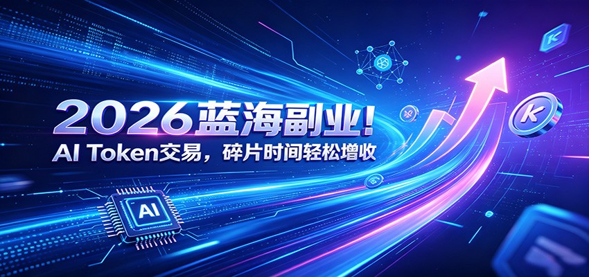 2026蓝海副业！AI Token交易，碎片时间轻松增收-优优云网创