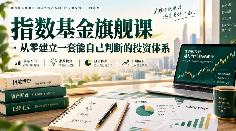 指数基金旗舰课·从零建立一套能自己判断的投zi体系-优优云网创-中创网