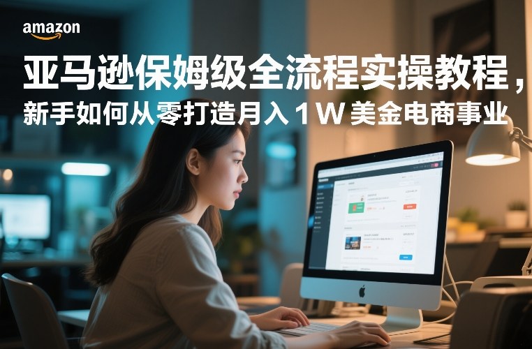 亚马逊保姆级全流程实操教程,新手如何从零打造月入1W美金电商事业-优优云网创