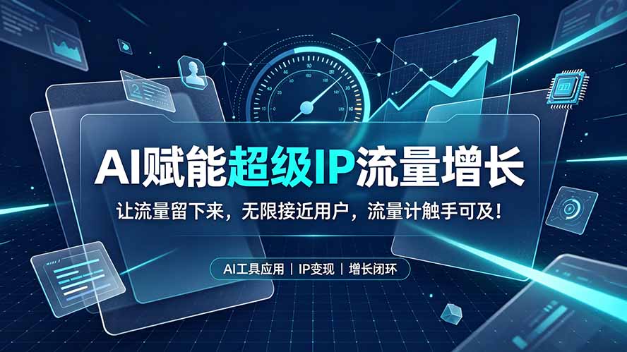 AI赋能超级IP流量增长:让流量留下来,无限接近用户,流量计触手可及!-优优云网创