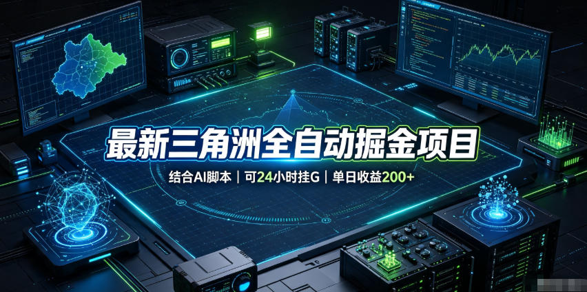 最新三角洲全自动掘金项目，结合AI脚本，可24小时挂G，单日收益200+【揭秘】-优优云网创