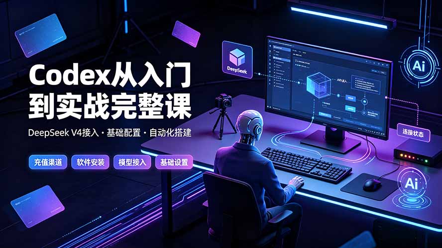 Codex从入门到实战完整课|充值·安装·接入DeepSeek,记忆·插件·Skill·CLI·MCP全拆解-优优云网创