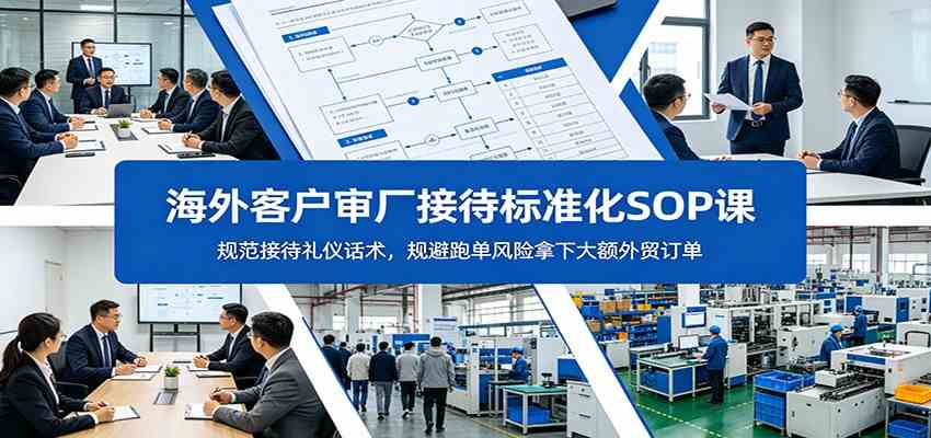 海外客户审厂接待标准化SOP课：规范接待礼仪话术，规避跑单风险拿下大额外贸订单-优优云网创