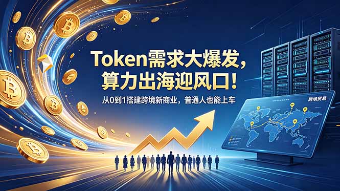 Token需求大爆发,算力出海迎风口!从0到1搭建跨境新商业,普通人也能上车-优优云网创